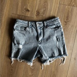 Joe's Jeans Frayed Hem Gray Shorts